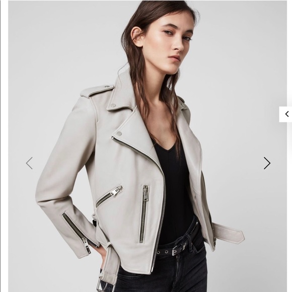 light grey biker jacket